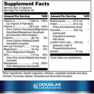 Douglas Laboratories Hair, Skin & Nail plus | Support Healthy Hair, Skin, and Nails | 100 Capsules