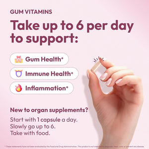 Gum Restore Supports Gum Repair for Receding Gums Treatment - Made in USA, 180 Capsules