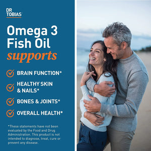 Dr. Tobias Omega 3 Fish Oil, 2000Mg Triple Strength with 800Mg EPA 600Mg DHA per Serving (90 Servings)