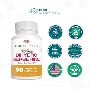 Dihydroberberine Supplement (Glucovantage) 100 Mg, 90 Capsules | Super Berberine