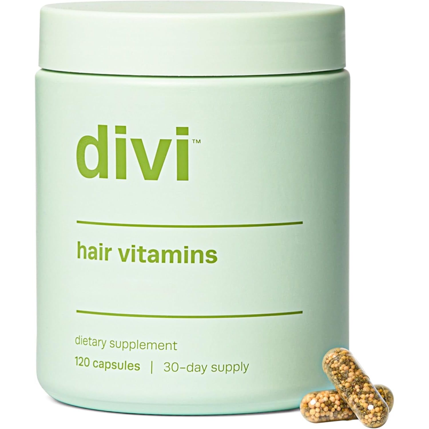 Divi Hair Vitamins - Made with Clean and Science-Backed Ingredients to Nourish Hair & Scalp - 120 Count