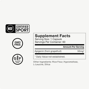 Momentous Apigenin Supplement - 50Mg per Capsule 60 Count