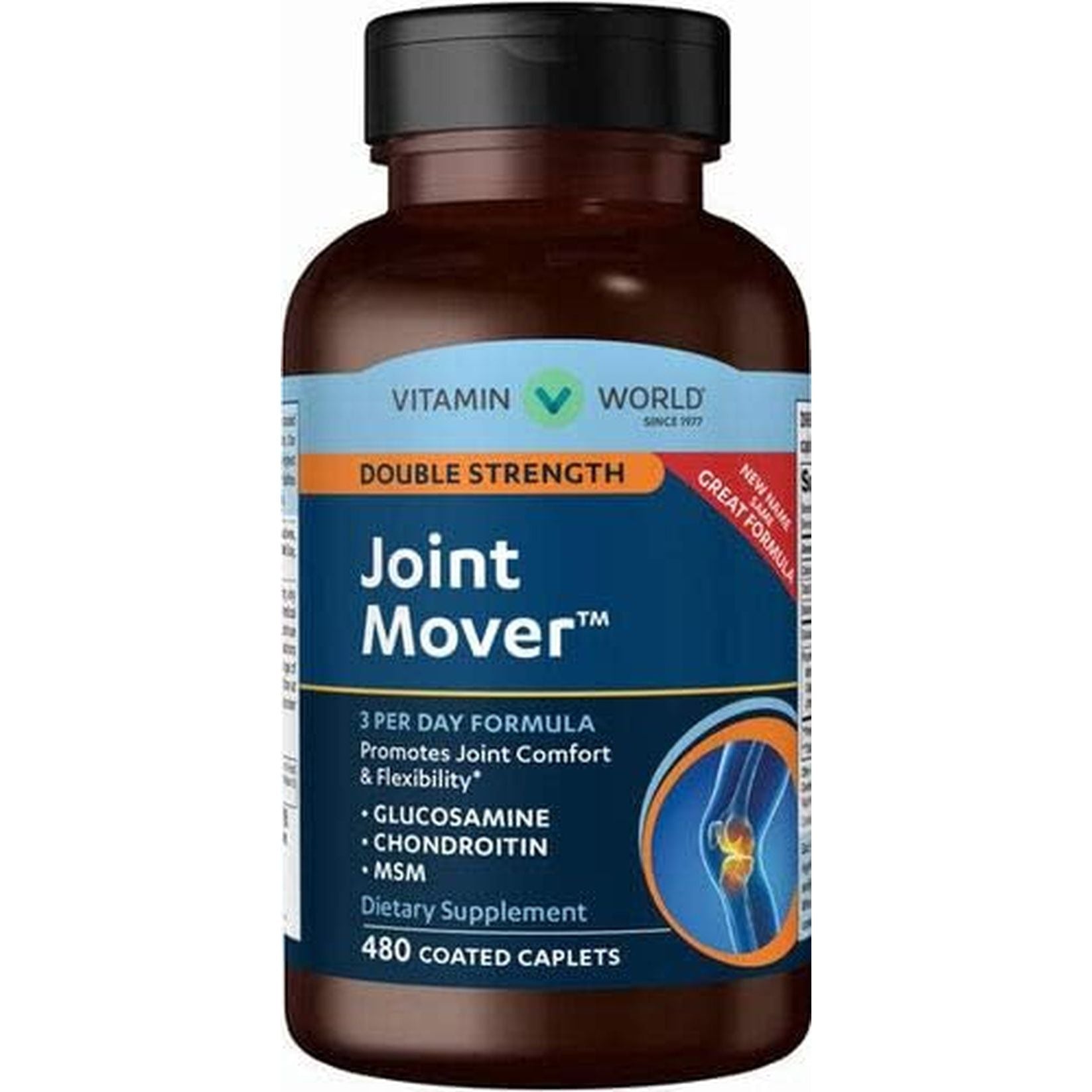 Vitamin World Double Strength Joint Mover | Joint Support Nutritional Supplement 480 Caplets