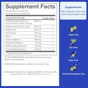 Gundry MD® Lectin Shield, Gut Health and Digestion Supplement, Supports Digestive Comfort, and Intestinal Health, 30 Day Supply