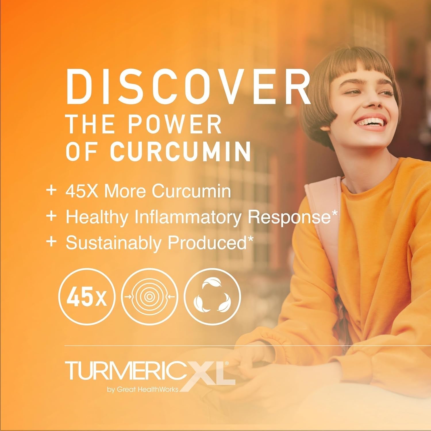 Turmericxl Natural Joint Support & Healthy Inflammatory Response Supplement 30 Veggie Capsules