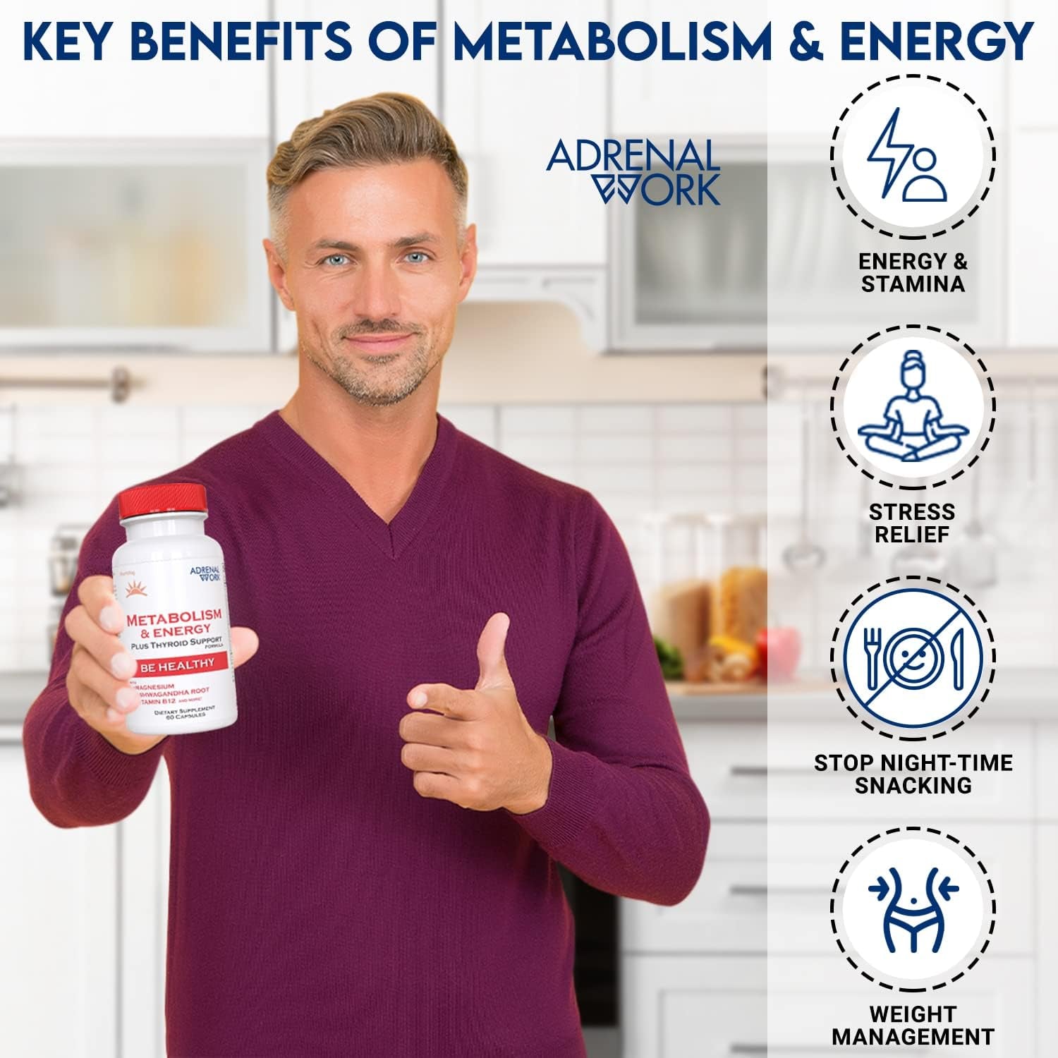 Metabolism & Energy | Natural Appetite Suppressant, Metabolism Booster for Weight Loss, and Wellness Supplement