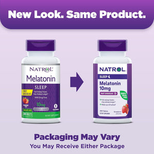 Natrol Fast Dissolve Melatonin 10 Mg, Melatonin Supplements 200 Day Supply