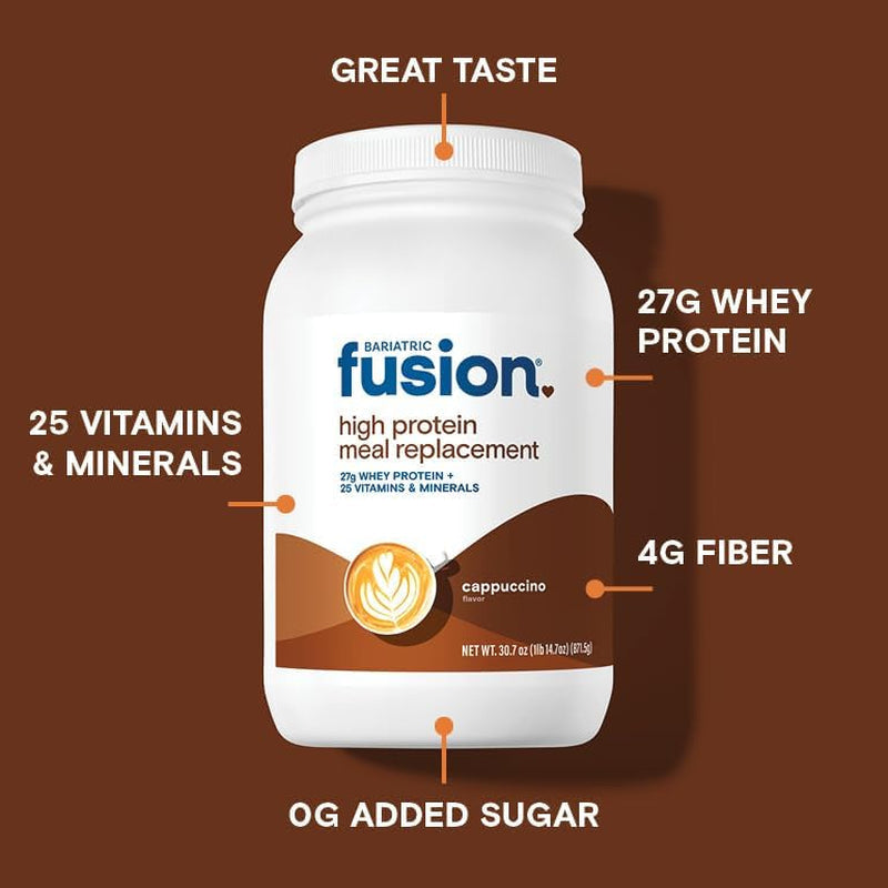 Bariatric Fusion Cappucino Meal Replacement 27G Protein Powder, 21 Serving