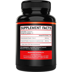 Fadogia Agrestis and Tongkat Ali Supplement Performance Blend (120 Capsules)