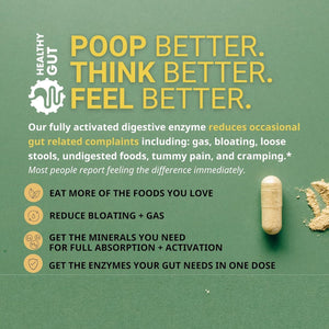 Holozyme | Digestive Enzymes | Enjoy Your Favorite Foods Again W/Protease, Amylase, Lipase, Lactase, and More | 90 Servings