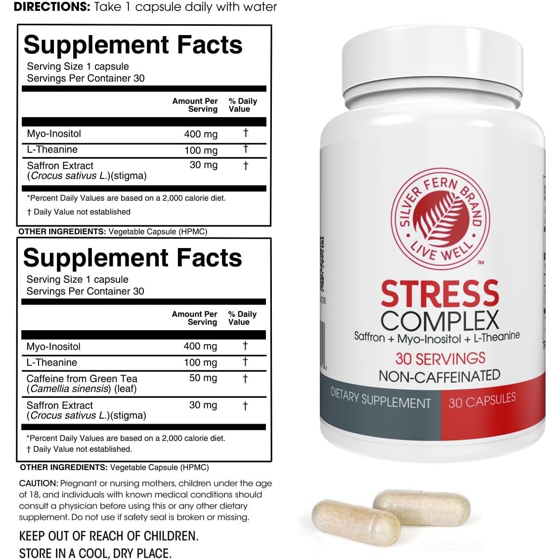 Silver Fern Stress Complex Supplement - Natural Stress Relief Supplement
