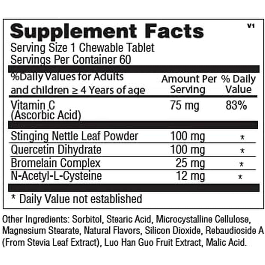 Histamine Shield plus for Kids™ All Natural Antihistamine Supplement 60 Tablets