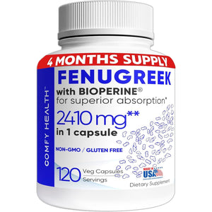 Fenugreek Capsules, 2410Mg per Capsule, 120 Count