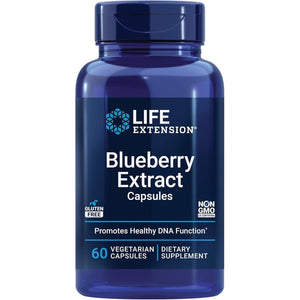 Life Extension Blueberry Extract Capsules - for Brain Health Support - Non-Gmo, Gluten-Free ,Vegetarian - 60 Capsules