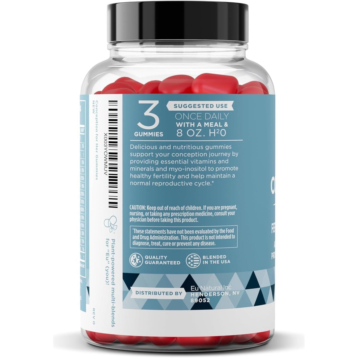 Conception for Her Fertility Gummies - Fertility Supplements with Myo Inositol, Folate & More Essential Nutrients - 75 Gummies (FOR WOMEN)