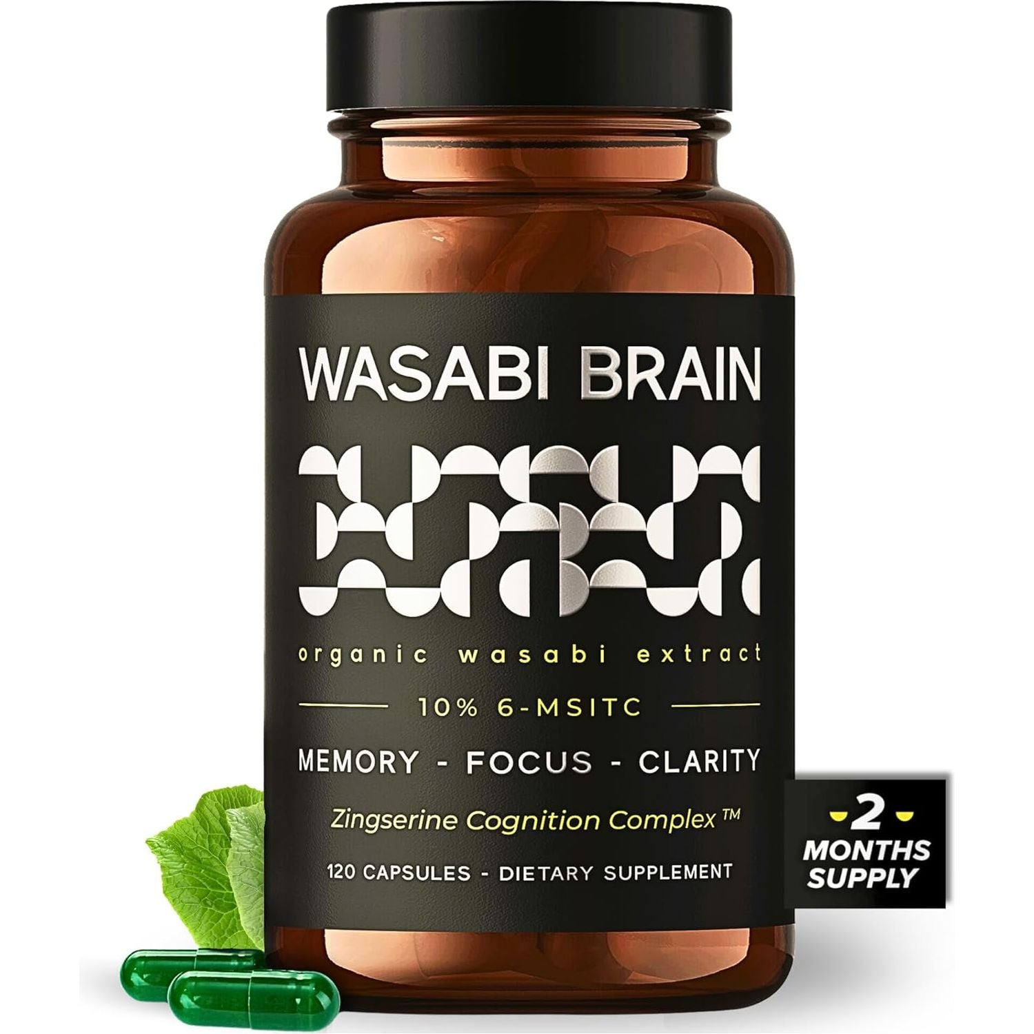 Organic Wasabi Extract + Zingserine Cognition the Most Targeted Memory Supplement (2 Month Supply)