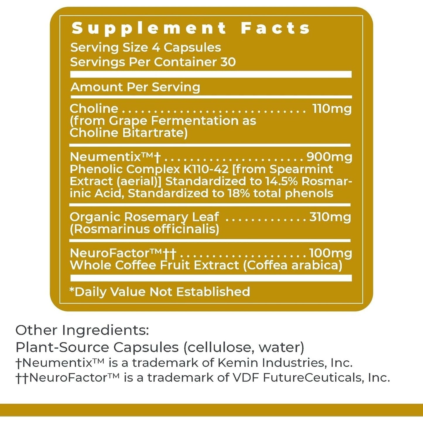 Premier Research Labs Cognitropic - Brain Supplements for Memory and Focus 120 Capsules