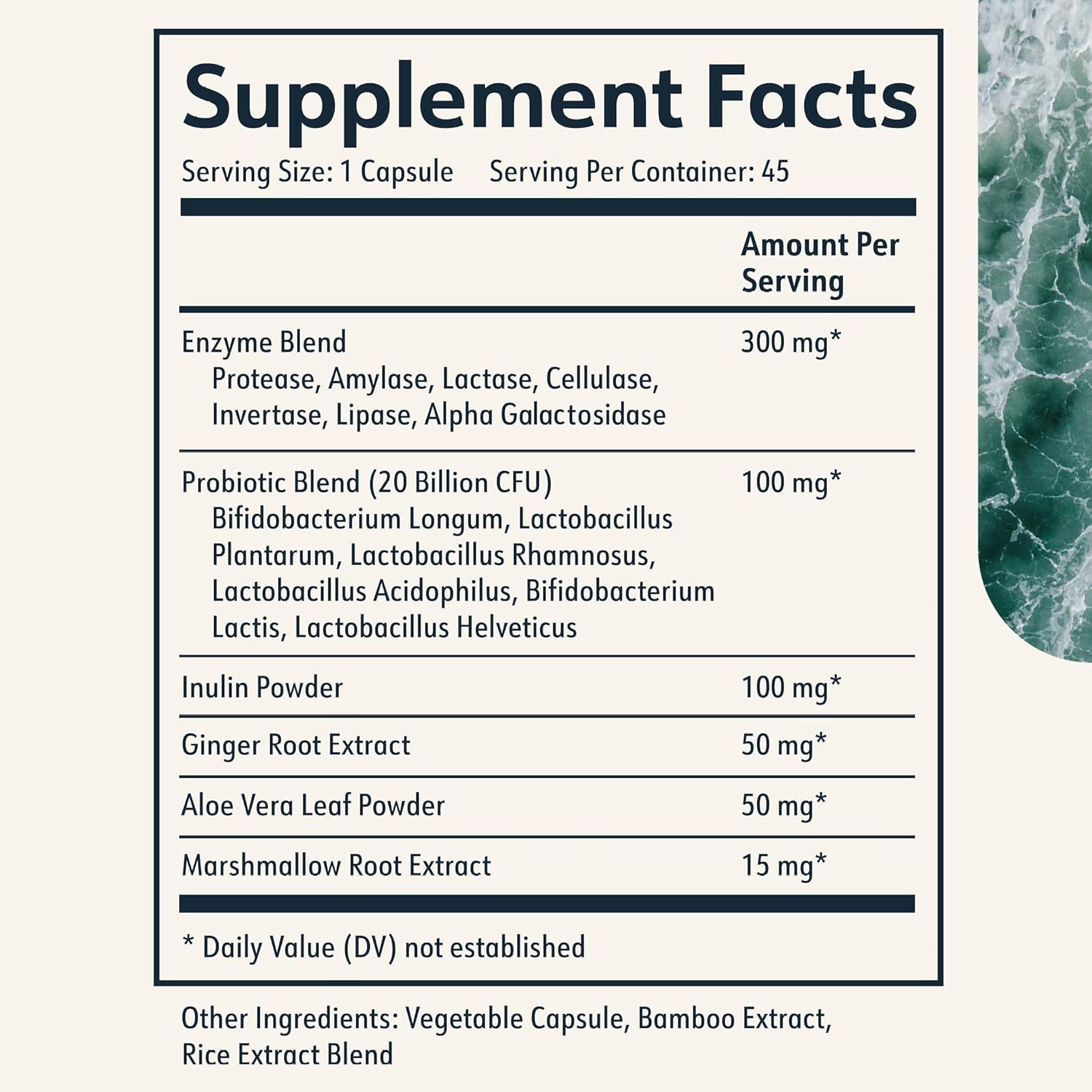 Cielo Daily Horizon Prebiotics - Daily Probiotics 20 Billion CFU for Adults Gut Health (45 Day Supply)