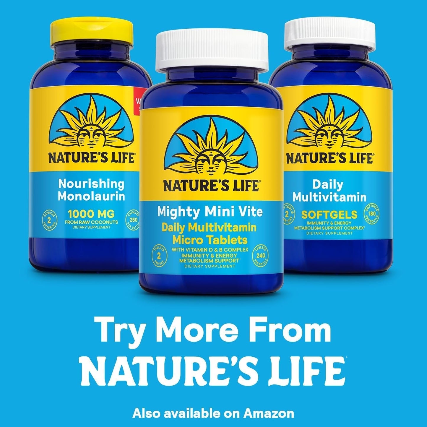 Nature'S Life Mighty Mini Vite - Daily Multivitamin for Immunity and Energy Metabolism Support - Lab Verified - 120 Servings