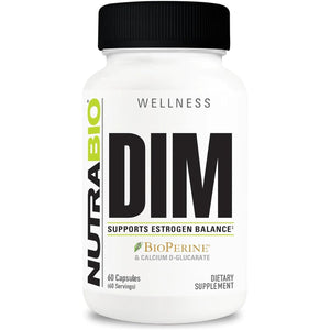 Nutrabio DIM Supplement, Supports Estrogen Balance, 100Mg - 60 Vegetable Capsules