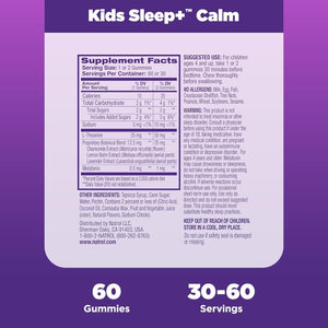 Natrol Kids Sleep+ Calm Melatonin and L-Theanine 60 Melatonin Gummies 60 Day Supply