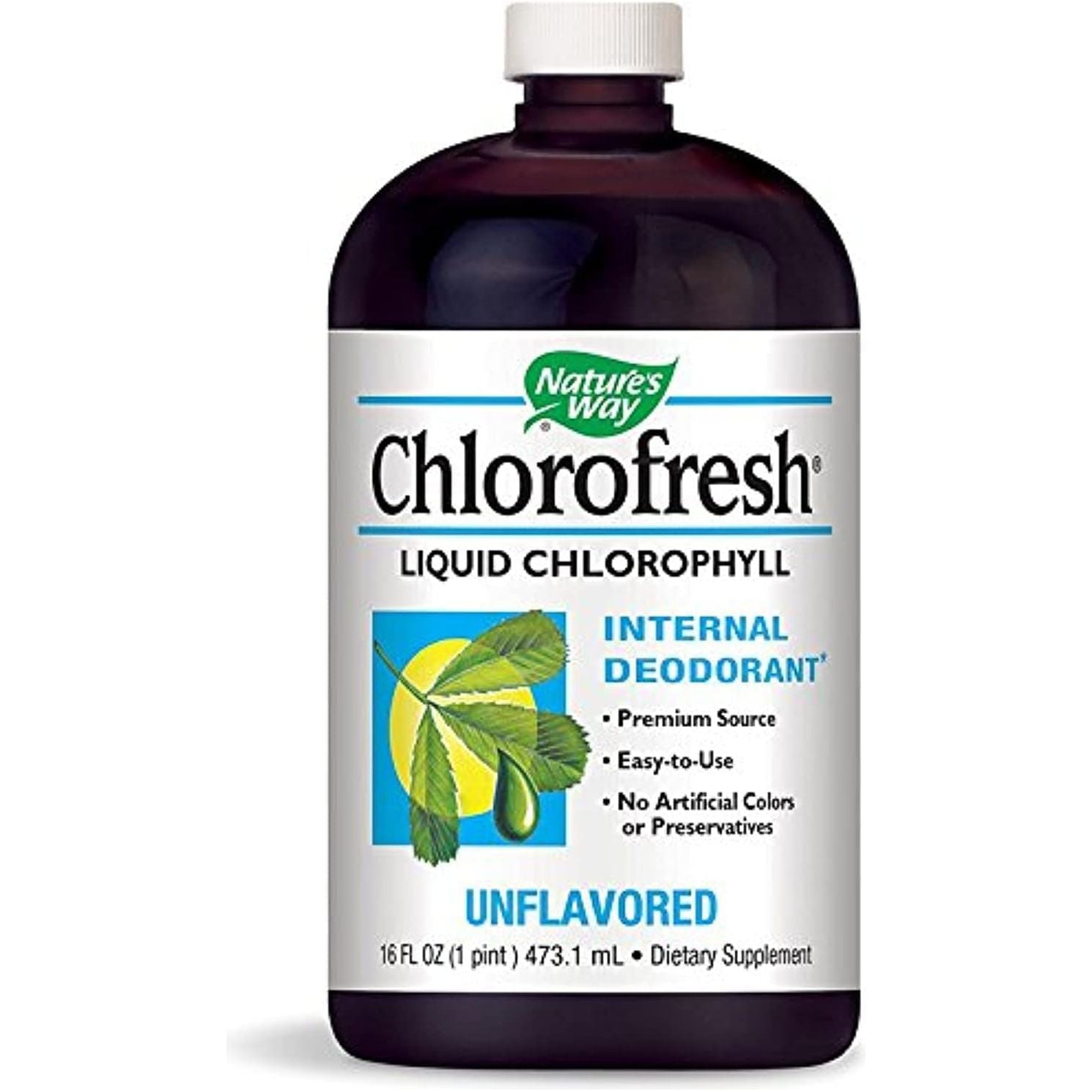 Nature'S Way Chlorofresh Liquid Chlorophyll Internal Deodorant, Unflavored 16 Oz