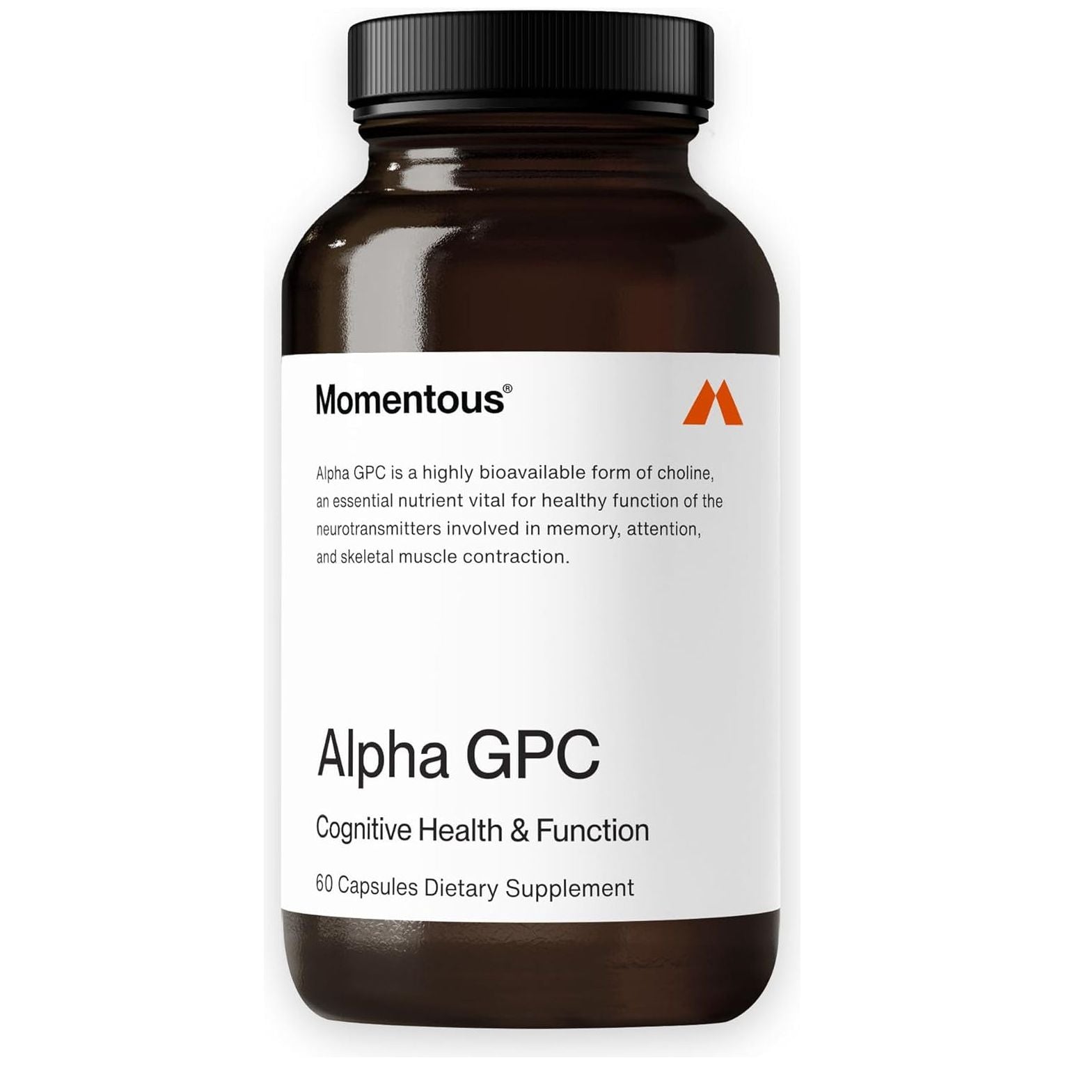 Momentous Alpha GPC Supplement - Cognitive Health & Function Support - NSF Certified, Gmo-Free, Gluten Free, 60 Servings