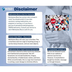 Methylene Blue (USP Grade) Pharma Grade Supplements for Brain Fuel, Memory, Focus, Clarity, Cognitive, Energy