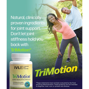 IVL Trimotion Joint Health Formula - Premium Relief for Joint Discomfort & Stiffness, Promotes Optimal Mobility & Flexibility (60 Capsules)
