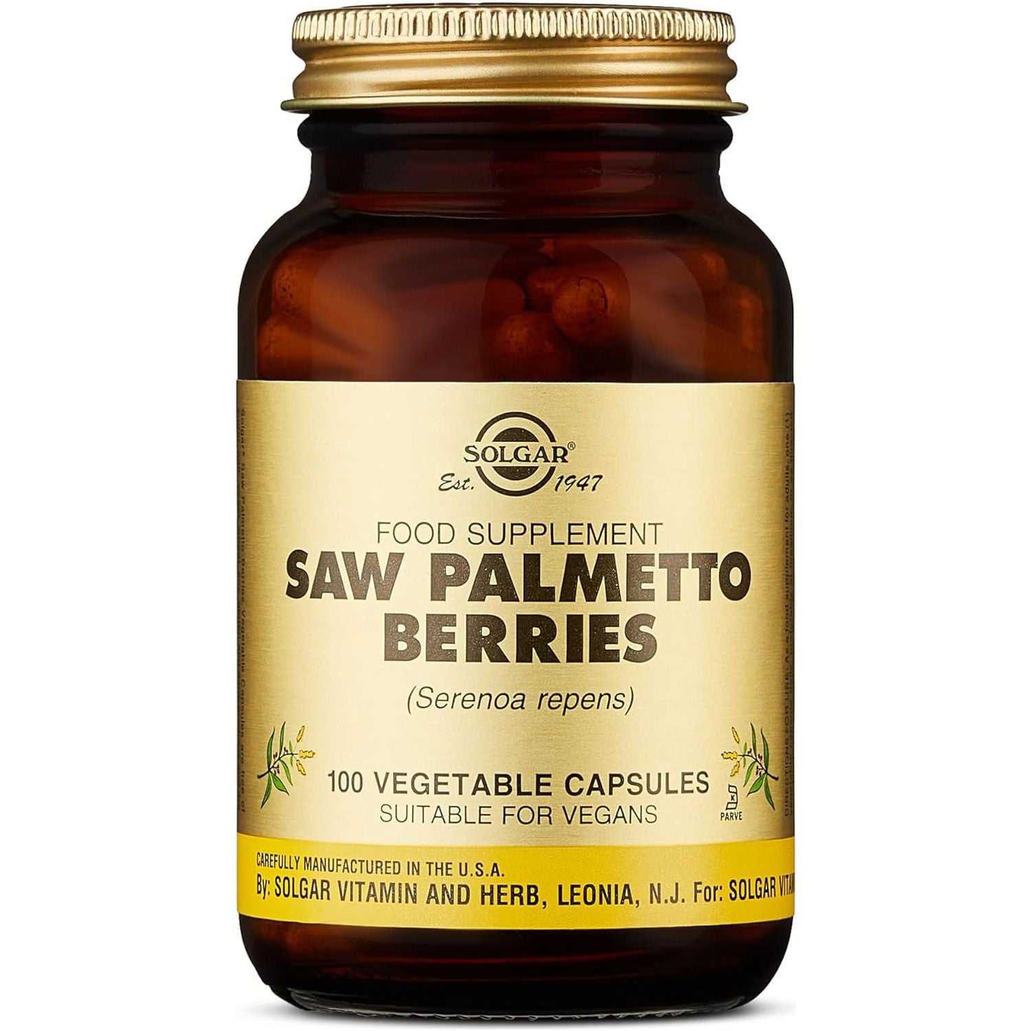 Solgar Saw Palmetto Berries - Men’S Health - Full Potency - 100 Servings