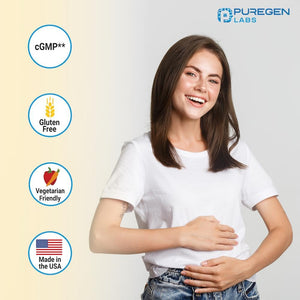 Puregen Labs Dairy Relief Natural Fast Acting Lactase Enzyme 3000 FCC, Lactose Intolerance Pills 90 Caplets