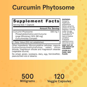 Jarrow Formulas Curcumin Phytosome - Antioxidant Support Supplement - Joint Health & Support (500 Mg/120 Capsules)