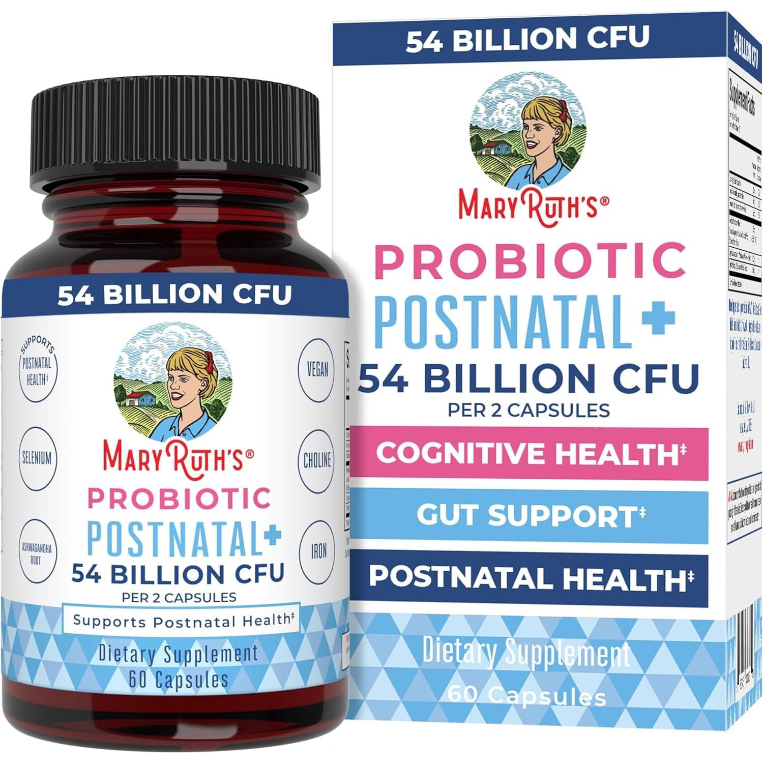 Maryruth Organics Postnatal Probiotics for Breastfeeding Women | 54 Billion CFU | Non-Gmo | Vegan | 30 Servings