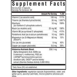Seeking Health Histamine Nutrients, DAO Enzyme Supplement for Histamine Food Intolerance, Supports GI and Digestive Health (60 Capsules)*