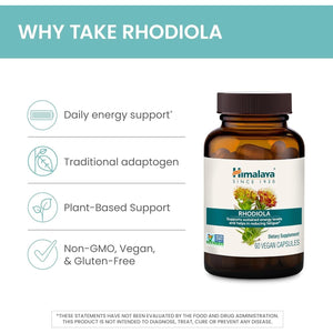Himalaya Rhodiola Rosea for Energy and Stress and Exercise Endurance, 250 Mg, 60 Capsules