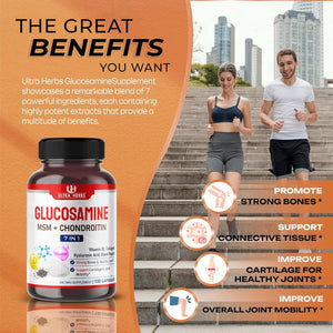 Glucosamine Chondroitin MSM - Joint Mobility Support Supplement Enhanced with Collagen, Hyaluronic Acid, Vitamin D3 | 150 Capsules