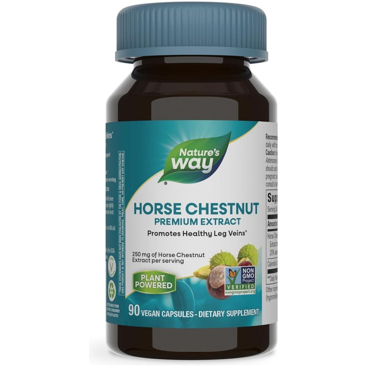 Nature'S Way Standardized Horse Chestnut, Promotes Healthy Leg Veins*, 250 Mg, 90 Capsules