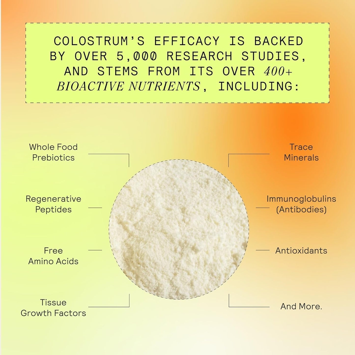 ARMRA Colostrum™ Premium Powder, Grass Fed, Gut Health Bloating Immunity Skin & Hair, 120 Servings