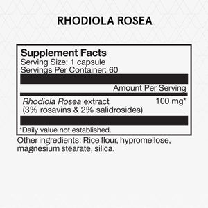 Momentous Rhodiola Rosea Supplement - Adaptogen Supplement for Cognitive Function, Fatigue & Stress Support 60 Servings