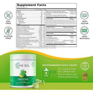 One Sol Greens, Super Greens Powder to Reduce Bloating & Improve Gut Health