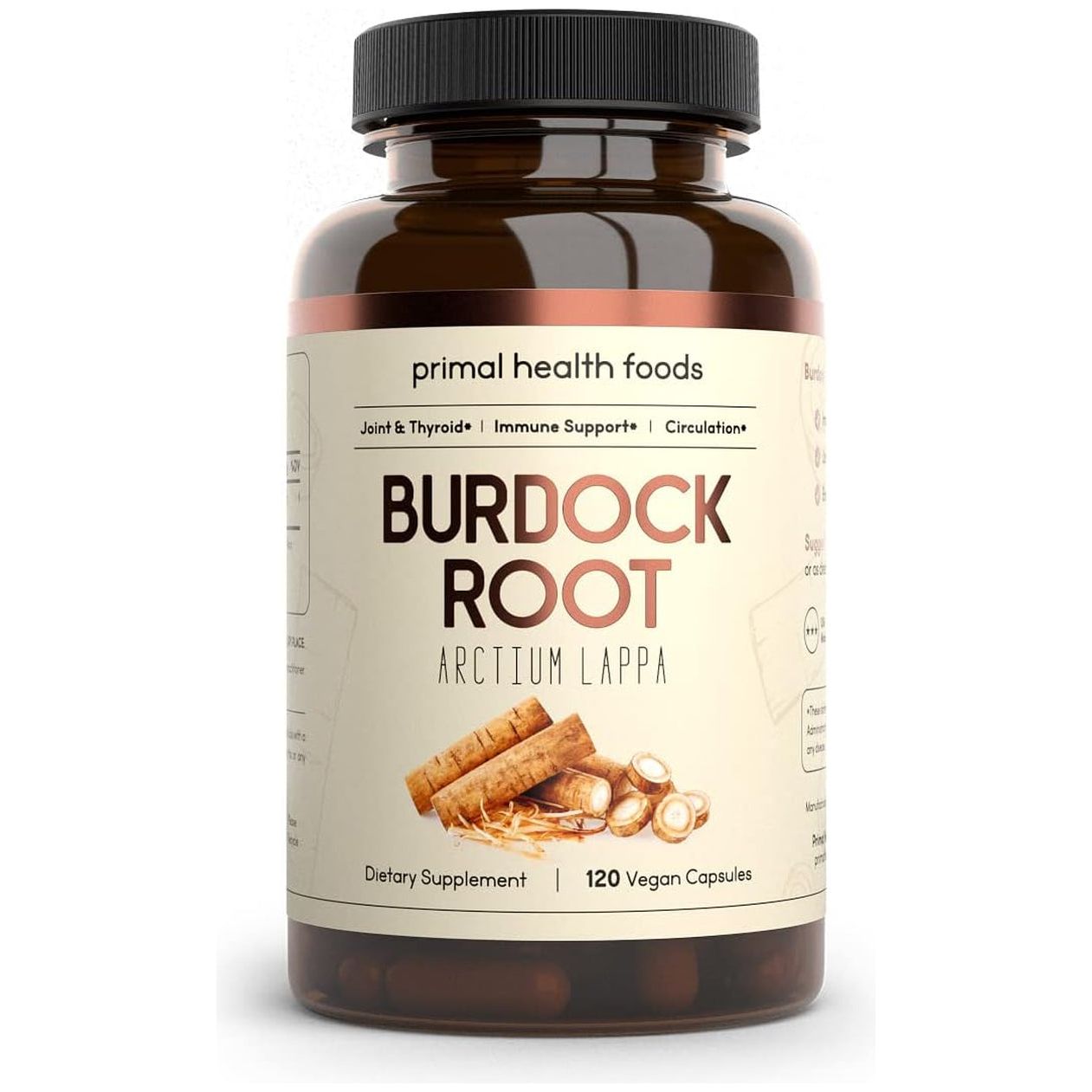 Organic Burdock Root Capsules 1000 Mg - Circulation, Blood, Immune, Thyroid, Skin and Joint Support 60 Servings