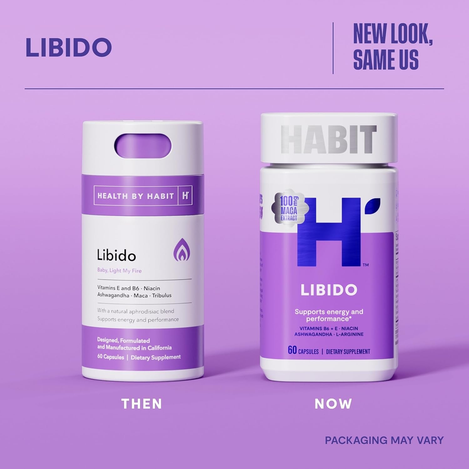 Habit Libido Supplement - Supports Energy and Performance (60 Capsules)