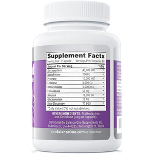 Serradefend Biofilm Defense, Digestion - Systemic and Digestive Enzymes 60 Capsules