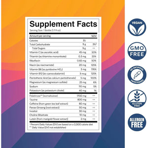 Qualia Energy Shot: Naturopathic Doctor-Formulated W/Ginseng, Lutein, Taurine, B. Vitamin Complex, Magnesium 10 Shots
