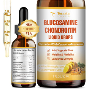 Glucosamine Chondroitin MSM Liquid Drops for Joint Health Vegan Supplements