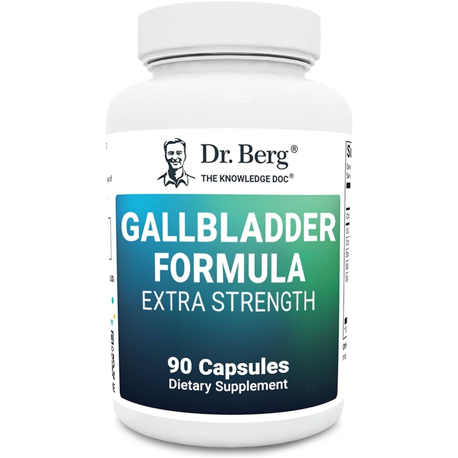 Dr. Berg Gallbladder Formula Extra Strength - Made W/Purified Bile Salts & Digestive Enzymes -90 Capsules/45 Servings