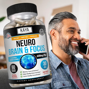 Kaya Naturals - Nootropic Brain Support Supplement - Focus & Concentration & Learning Accuracy - 60 Count