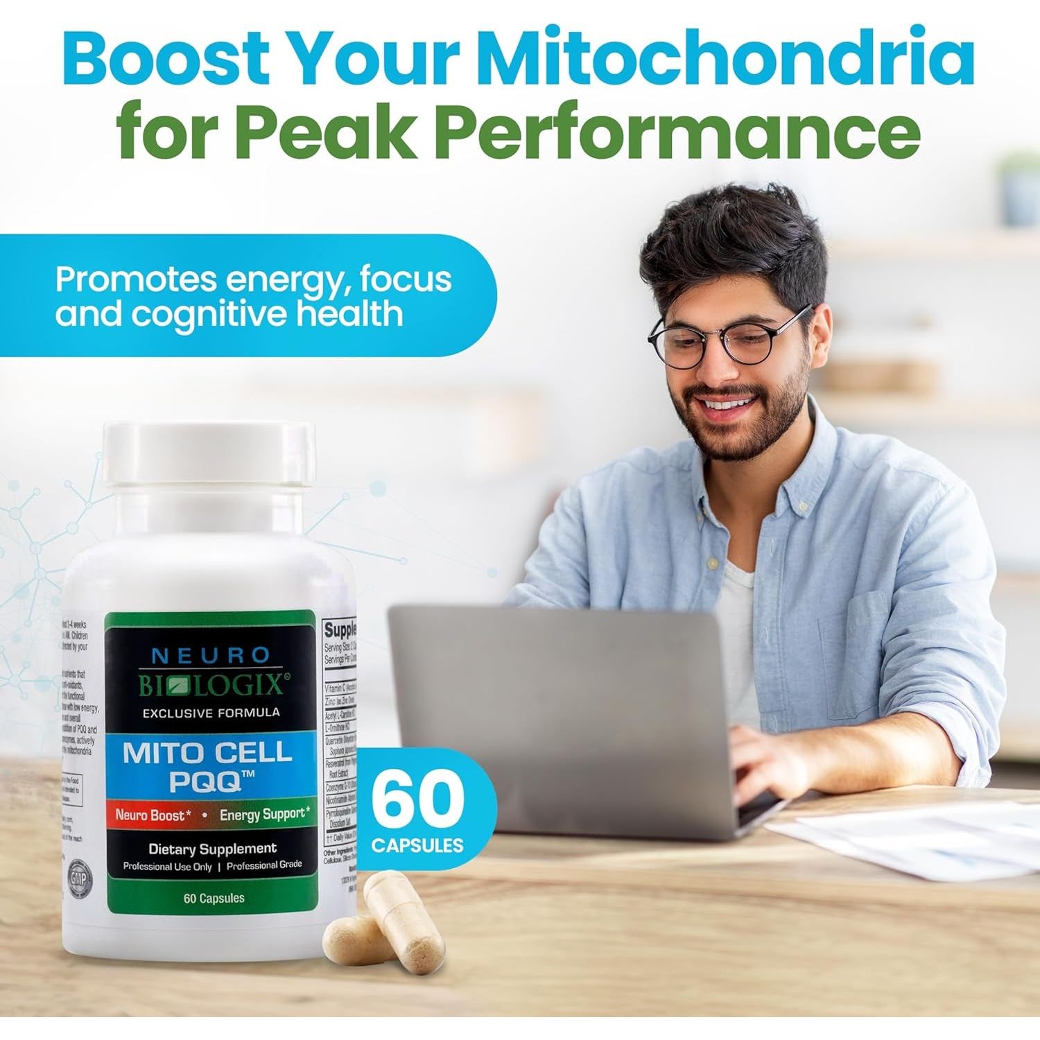 Mito Cell PQQ Supplement for Optimal Mitochondrial Support