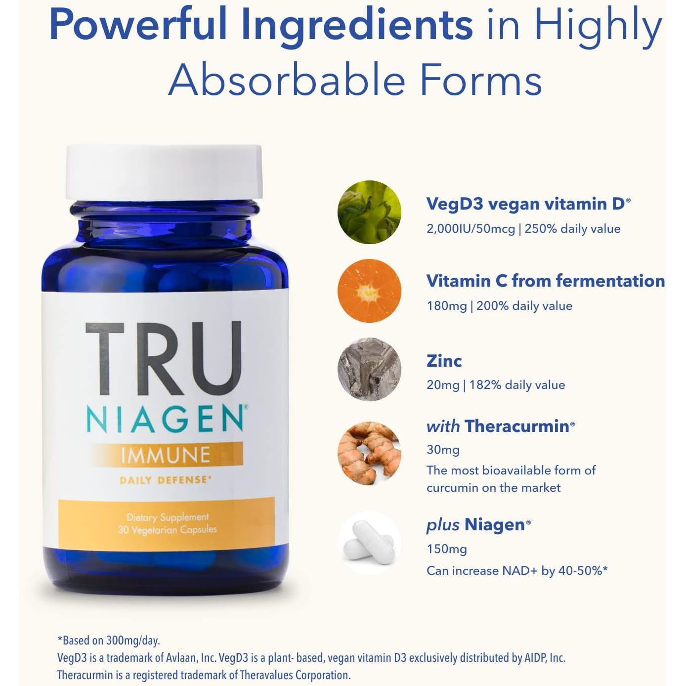 TRU NIAGEN Immune Support Supplement - Daily Defense - 150Mg 30Ct