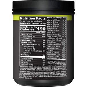 Nature Fuel Keto Meal Replacement Powder - Creamy Vanilla Milkshake - 14 Servings - 17.1 Fl Oz